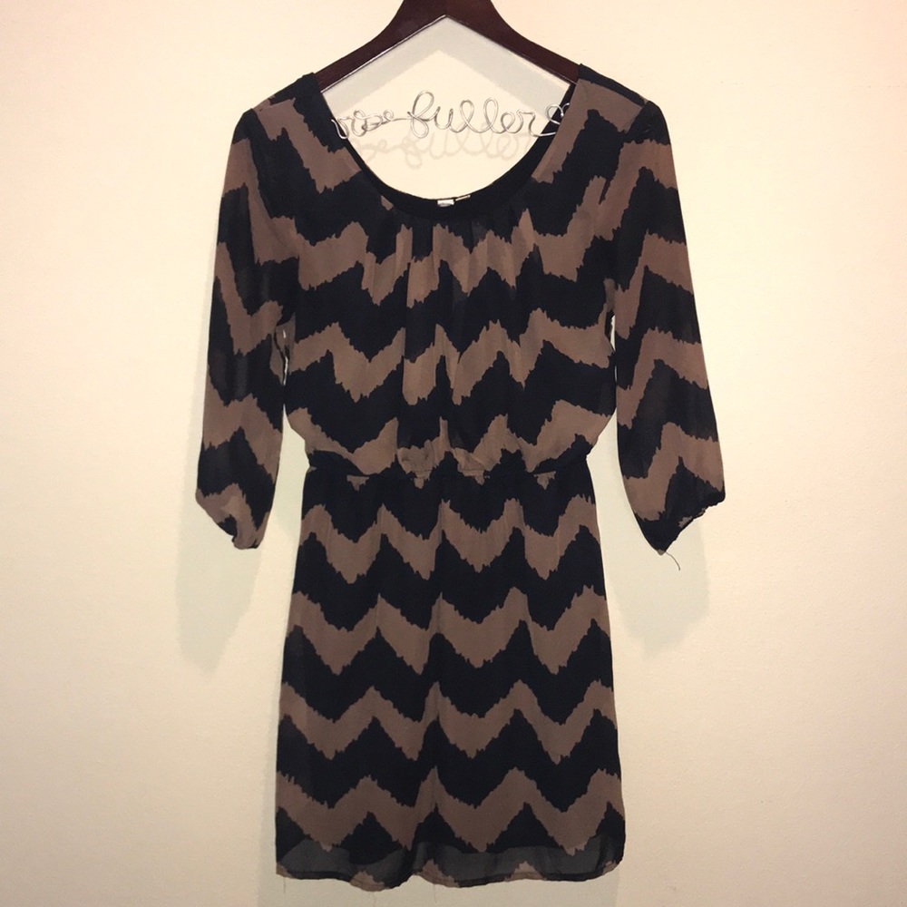 Black and brown dress